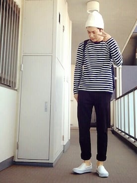 「Waste(twice)（ウェストトゥワイス）のアイテム（バッグ）」を使った、naoyaさん（メンズ・173cm）の秋コーディネート