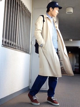 「Waste(twice)（ウェストトゥワイス）のアイテム（バッグ）」を使った、naoyaさん（メンズ・173cm）の冬コーディネート
