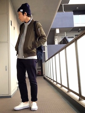「Waste(twice)（ウェストトゥワイス）のアイテム（バッグ）」を使った、naoyaさん（メンズ・173cm）の春コーディネート