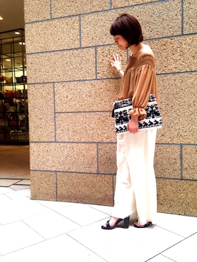 「STAR MELA（スターメラ）のアイテム」を使った、nano・universe 難波 STAFFさん（レディース・160cm）の夏コーディネート