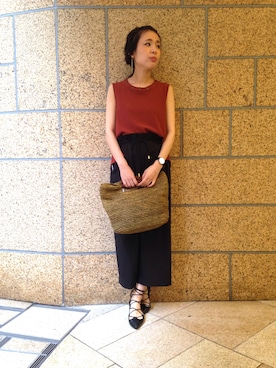 nano・universe 難波 STAFFさん（レディース・160cm）の夏コーディネート