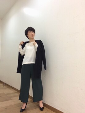 「UNIQLO（ユニクロ）のアイテム（Outerwear、ブルー系）」を使った、てらりんさん（レディース・155cm）の秋コーディネート