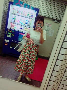 「白トップス」｜Hiroさん（レディース・161cm・20代）の夏コーディネート