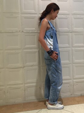 「orslow」｜「アイテム（サロペット/オーバーオール）」を使った、wakoさん（レディース・168cm）の夏コーディネート