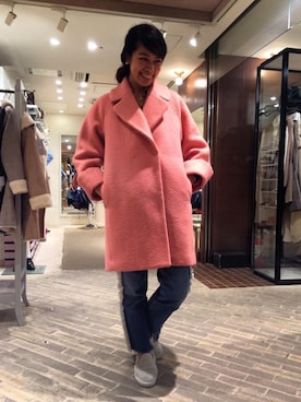 「RBS」｜「アイテム（チェスターコート）」を使った、wakoさん（レディース・168cm）の秋コーディネート