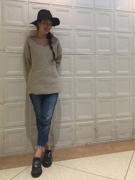「RBS」｜「アイテム（帽子）」を使った、wakoさん（レディース・168cm）の秋コーディネート