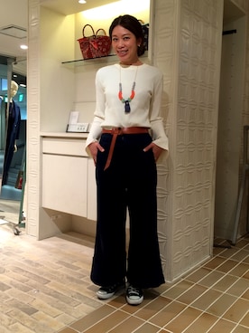 「フレアスリーブ」｜wakoさん（レディース・168cm）の冬コーディネート