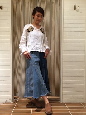「Ray BEAMS（レイビームス）の◇Vernacolo / ビブラムソール サボ（サンダル）」を使った、wakoさん（レディース・168cm）の春コーディネート
