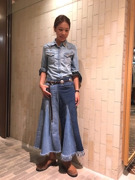 「Ray BEAMS（レイビームス）の◇Vernacolo / ビブラムソール サボ（サンダル）」を使った、wakoさん（レディース・168cm）の夏コーディネート