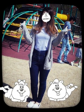 「ハイウエストデニム」｜mさん（レディース・160cm）の春コーディネート