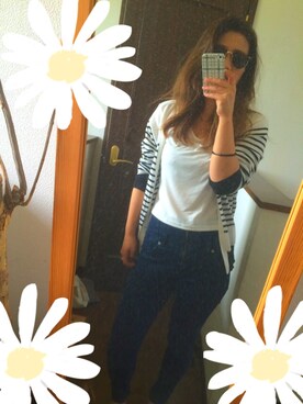 「ハイウエストデニム」｜mさん（レディース・160cm）の春コーディネート