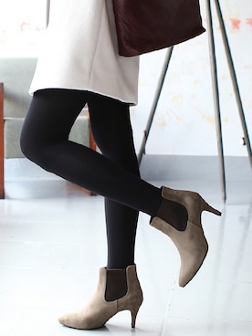 「サイドゴアブーツ」｜SOVOMALLさん（レディース・165cm）の冬コーディネート