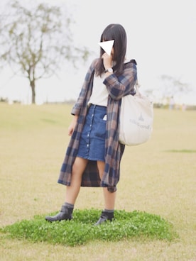 「ダニエルウェリントン」｜「アイテム（ブーティ）」を使った、sayo  さん（レディース・153cm）の秋コーディネート