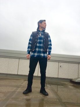 「SUGAR CANE（シュガーケーン）のアイテム（その他アウター）」を使った、☆さん（メンズ・166cm）の秋コーディネート