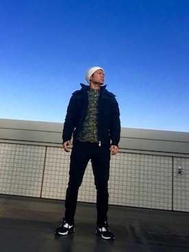 「AZUL by moussy（アズールバイマウジー）のアイテム（ダウンジャケット/コート）」を使った、☆さん（メンズ・166cm）の冬コーディネート