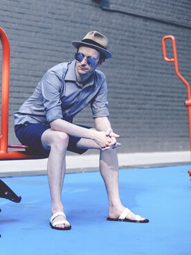 「wearsg」｜「アイテム（シャツ/ブラウス）」を使った、Scottさん（メンズ・183cm）の夏コーディネート