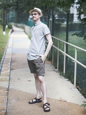 「polo shirts」｜Scottさん（メンズ・183cm）の秋コーディネート
