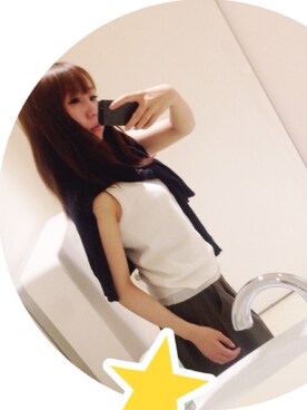 「UNIQLO（ユニクロ）のアイテム（針織衫/披肩、ブラック系）」を使った、mztniさん（レディース）の夏コーディネート