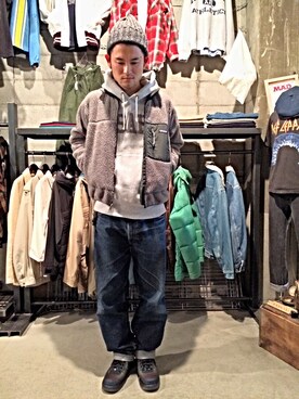 「アイテム（その他アウター）」を使った、TAKEさん（メンズ・180cm・20代）の冬コーディネート
