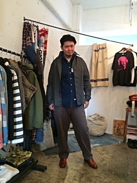 「アイテム（キャスケット）」を使った、TAKEさん（メンズ・181cm・20代）の春コーディネート