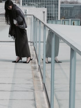 「EMODA（エモダ）のアイテム（ストール/ショール）」を使った、芙美香さん（レディース・160cm）の春コーディネート