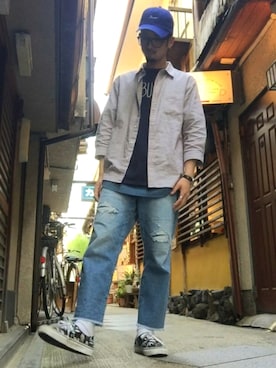 「フレンチリネン」｜チリリンさん（メンズ・172cm）の春コーディネート