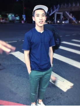 「Herschel Supply Co.（ハーシェルサプライ）のアイテム（帽子）」を使った、Jonathan kang さん（メンズ・178cm）の夏コーディネート
