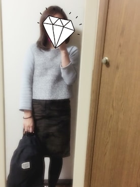 「迷彩スカート」｜merci❤︎さん（レディース・149cm）の冬コーディネート