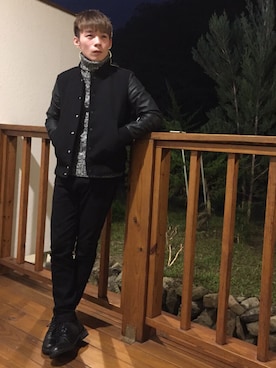 「UNIQUE（ユニーク）のアイテム」を使った、Vanさん（メンズ・170cm）の冬コーディネート