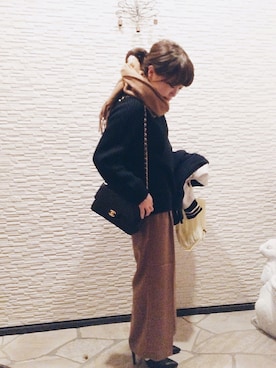 「コーディネート」｜「アイテム（スタジャン）」を使った、NAOさん（レディース・152cm）の冬コーディネート