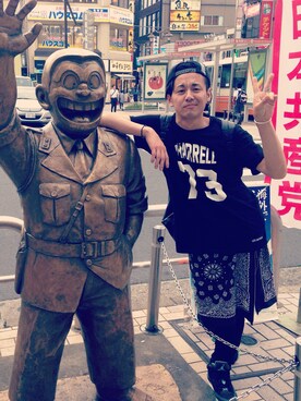 「ZAC VARGAS（ザック　バルガス）のLHP/エルエイチピー/ZACVARGAS/ザックヴァルガス/OWフルアーマー（パンツ、ブラック系）」を使った、RYOCHINさん（メンズ・174cm）の夏コーディネート