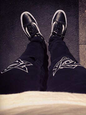 「VANS VAULT（バンズボルト）のOLD SKOOL LX（スニーカー、ブラック系）」を使った、RYOCHINさん（メンズ・174cm）の秋コーディネート