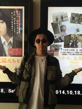 「CA4LA（カシラ）のアイテム（ハット、ブラック系）」を使った、RYOCHINさん（メンズ・174cm）の秋コーディネート