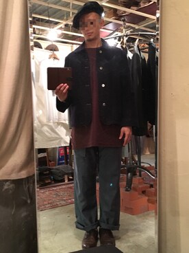 「古着屋さん」｜「アイテム（ジャケット/アウター）」を使った、mory1357さん（メンズ・160cm）の秋コーディネート