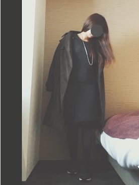 「クルーネックニット」｜「アイテム（その他）」を使った、Ikuppyさん（レディース・160cm）の秋コーディネート