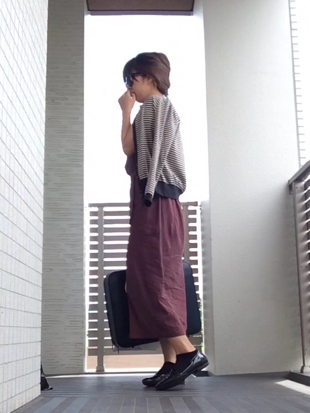 「ワンピース、コンサバ、夜会巻き、ハード」｜「FOREVER 21のアイテム（ワンピース、レッド系）」を使った、Ikuppyさん（レディース・160cm）の夏コーディネートの1枚目の写真