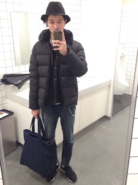 「トイレから失礼しやす」｜「アイテム（ブルゾン）」を使った、mo_jya_taさん（メンズ・178cm）の冬コーディネート