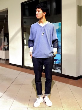 「HARMON（ハーマン）のアイテム」を使った、mo_jya_taさん（メンズ・178cm）の夏コーディネート