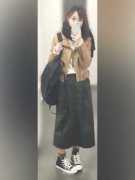 「羊革」｜WTIN さん（レディース・157cm）の冬コーディネート