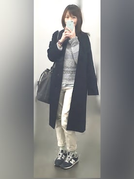 「デニムシャツ」｜「アイテム（スタジャン）」を使った、WTIN さん（レディース・157cm）の春コーディネート
