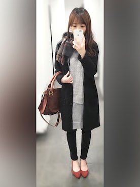 「レンガ色」｜「アイテム（グレー系）」を使った、WTIN さん（レディース・157cm）の秋コーディネート