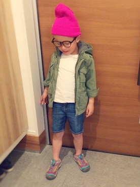 「babygap」｜「アイテム（ミリタリージャケット）」を使った、だからさん（キッズ・110cm）の春コーディネート