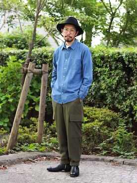 「tk.TAKEO KIKUCHI（ティーケータケオキクチ）のアイテム（その他）」を使った、MASUさん（メンズ・173cm）の夏コーディネート