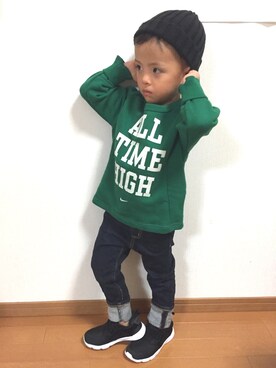 「baby ampersand（ベビーアンパサンド）のアイテム」を使った、3taさん（キッズ・100cm）の秋コーディネート