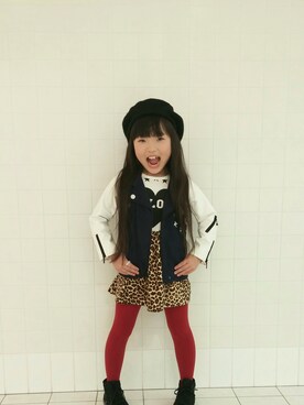 「BLOC（ブロック）のアイテム（ワンピース/ドレス）」を使った、kizuna さん（キッズ・120cm）の春コーディネート