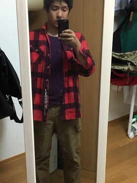 「GENERAL RESEARCH（ジェネラルリサーチ）のアイテム」を使った、チョロ太郎さん（メンズ・171cm）の秋コーディネート