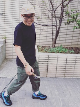 「oqLiq（オークリック）のアイテム（レッグウェア）」を使った、TANJI さん（メンズ・165cm）の秋コーディネート