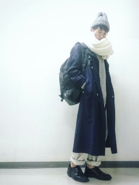 「アイテム（トレンチコート）」を使った、takuya matsudaさん（メンズ・170cm）の冬コーディネート