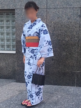 「WEAR着物部」｜kumahiさん（レディース・157cm）の夏コーディネート
