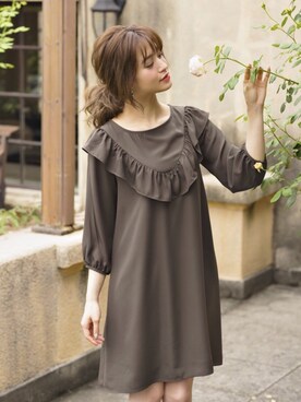 「tocco（トッコ）のアイテム（ワンピース/ドレス）」を使った、野崎萌香さん（レディース・166cm）の夏コーディネート